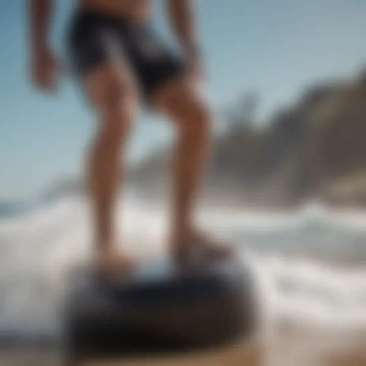 Weighted squats to enhance leg power and balance for surfers