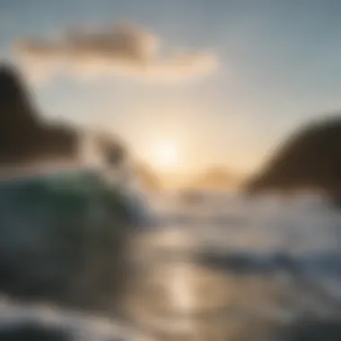 Surfer catching air off a wave at Rocky Point