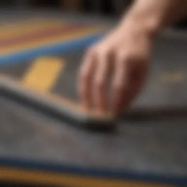 Applying Foam Grip Tape to a Board Application of foam grip tape on a fingerboard