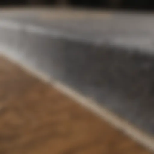 Close-up view of tech deck foam grip tape on a board