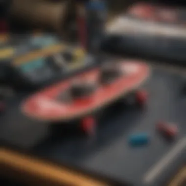Artistic Display of Tech Deck Handboard Gear Essentials Tech Deck Handboard Gear Essentials Arrayed Artistically
