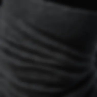 Close-up of material texture of neck gaiter Close-up of material texture of neck gaiter