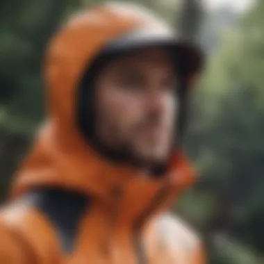 Visibility and Safety in Extreme Sports Outdoor athlete showcasing visibility in reflective windbreaker during activity