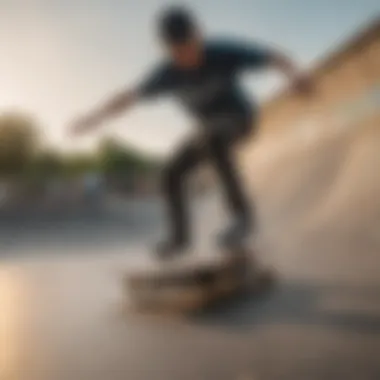 A vibrant skatepark scene with diverse skaters enjoying their boards.