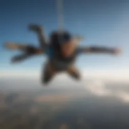 Thrill-seeker soaring through the sky