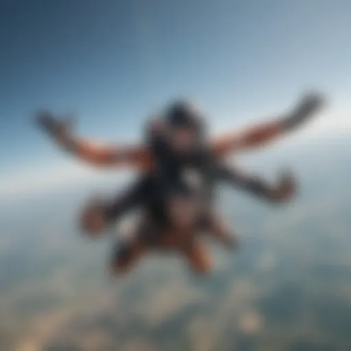 Thrilling Skydiving Moment