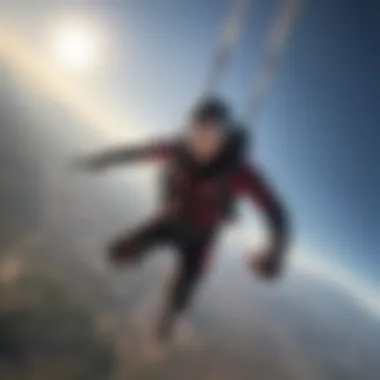 Thrilling skydiving in action