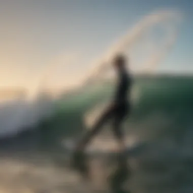 Surfer executing a perfect maneuver at WSL Live event