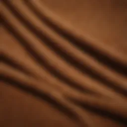 Close-up of Tilly's corduroy fabric showcasing texture and quality