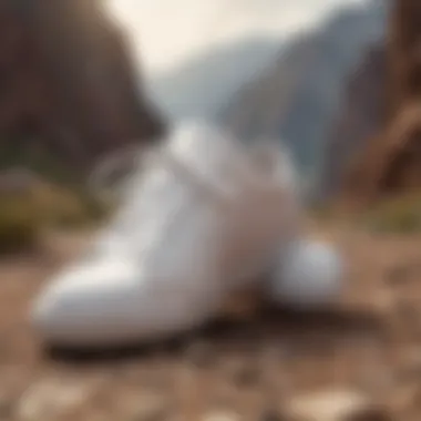 Tom's White Sneakers Zooming through Adventure Terrain