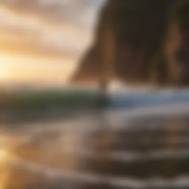 Witch's Rock - Magical Surfing Haven Surfer at sunset in Witch's Rock