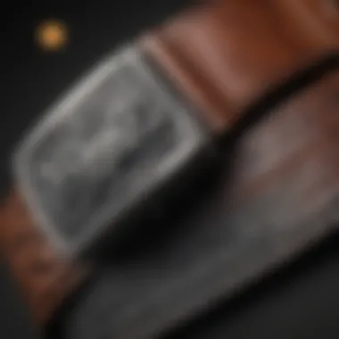 Durable Stitching Detail on a Hurley Belt Hurley belt with reinforced stitching for durability