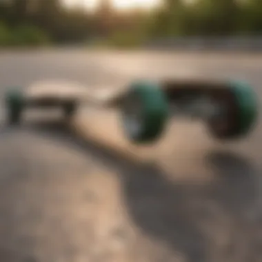 Customized Longboard Deck Customized longboard deck with unique features and accessories.