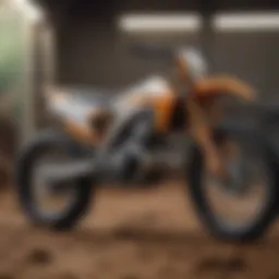 A close-up view of a Cake electric dirt bike showcasing its sleek design and advanced technology.