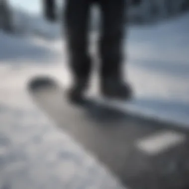 Installation of anti-slip pads on snowboard