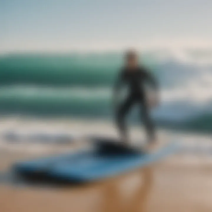 Demonstration of techniques using a surf training mat