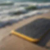 Surf training mat showcasing various textures and materials