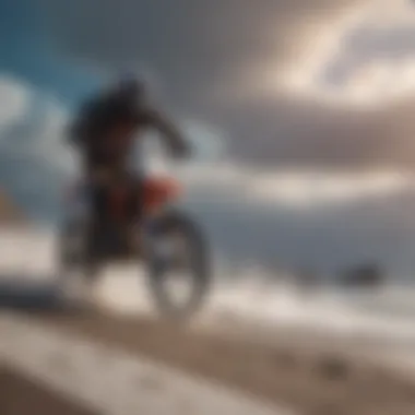 Scenic View of Wind Effects on Extreme Sports A scenic view showcasing wind speed effects on extreme sports