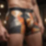 Abstract geometric design on boxer briefs