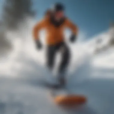 Carving the Snow: A Frozen Rush Snowboarding Excitement on Fresh Powder