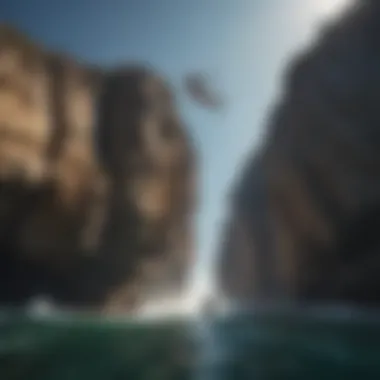 Cliffside Courage: The Art of Diving Daring cliff divers plunging into the depths