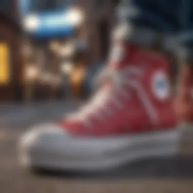 Chuck Taylor All Star Platform High Tops in Urban Setting