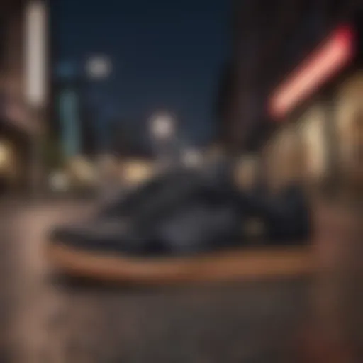 Adidas Forum Black Gum Sneakers in Urban Setting