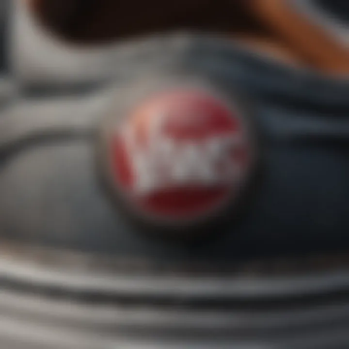 Close-up of Vans logo on a high-quality shoe