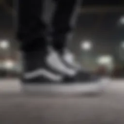 Close-up of the Vans Skate Hi Tapered showcasing its iconic silhouette