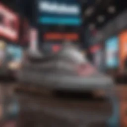 Vivid display of Vans shoes and apparel inside the Times Square store