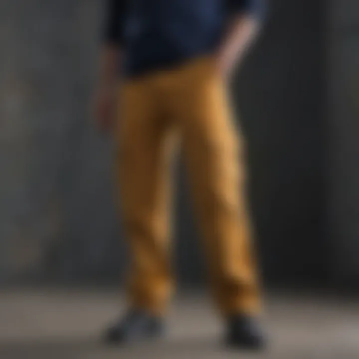 Aesthetic shot showcasing the versatile color options of cotton cargo pants