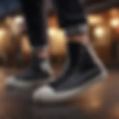 Versatility Unleashed Exploring the versatility of black hi-top Converse size 8
