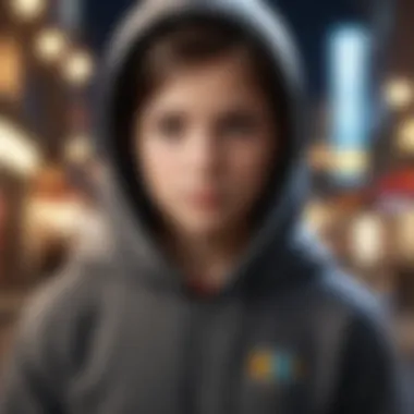 Energetic Youth Hoodie Vibrant Athletic Hoodie