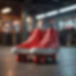 Vibrant Crimson Skate Shoes