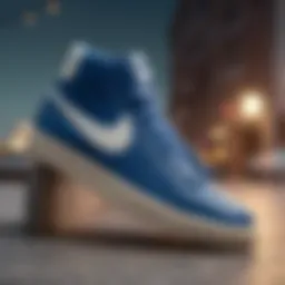 Vintage Blue Nike Blazer - Aesthetic Design