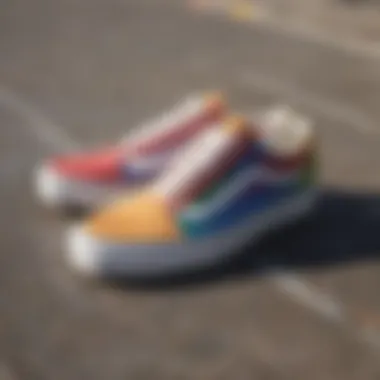 Vintage Rainbow Checkerboard Vans