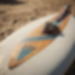 Vintage Surf Brand Logo on Retro Surfboard