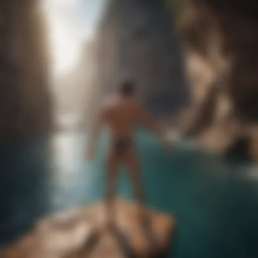 Virtual Reality Cliff Diving Game Interface