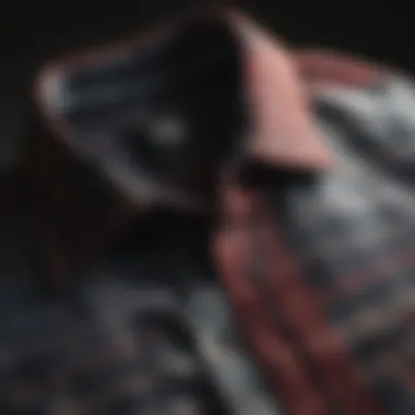 Detailing the Premium Fabric of the Volcom Flannel Shirt Flannel Shirt Material Detail