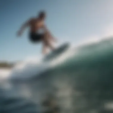 Wake Surfing Practice Board in Action