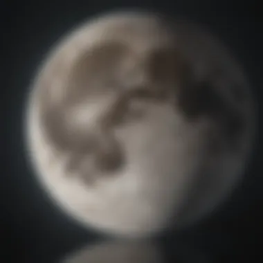 Ethereal Charm of the Waning Gibbous Moon Illustration portraying the waning gibbous moon phase