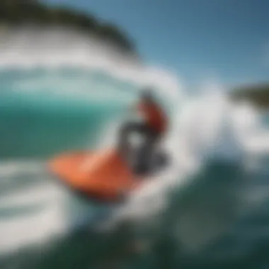 Adrenaline-Pumping Wave Ride Thrilling Wave Cruising