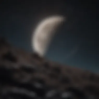 Enigmatic Beauty of the Waxing Crescent Moon Illustration depicting the waxing crescent moon phase