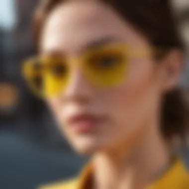 Yellow Sunglasses Fashion Showcase