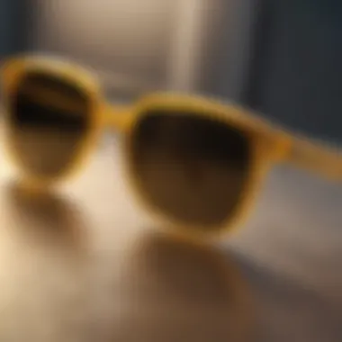 Yellow Sunglasses Minimalist Design