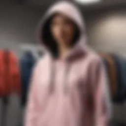 Elegant Yuji Itadori Hoodie draped on a mannequin