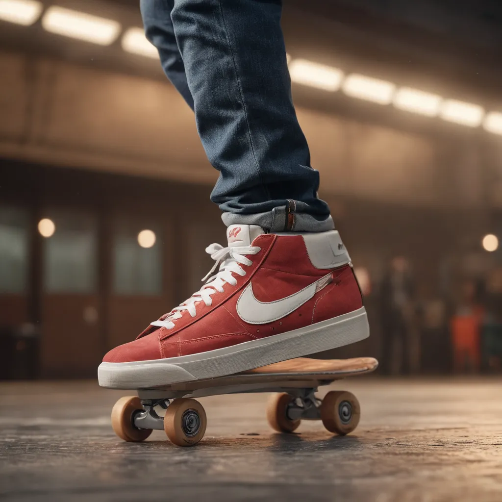 skating nike blazers