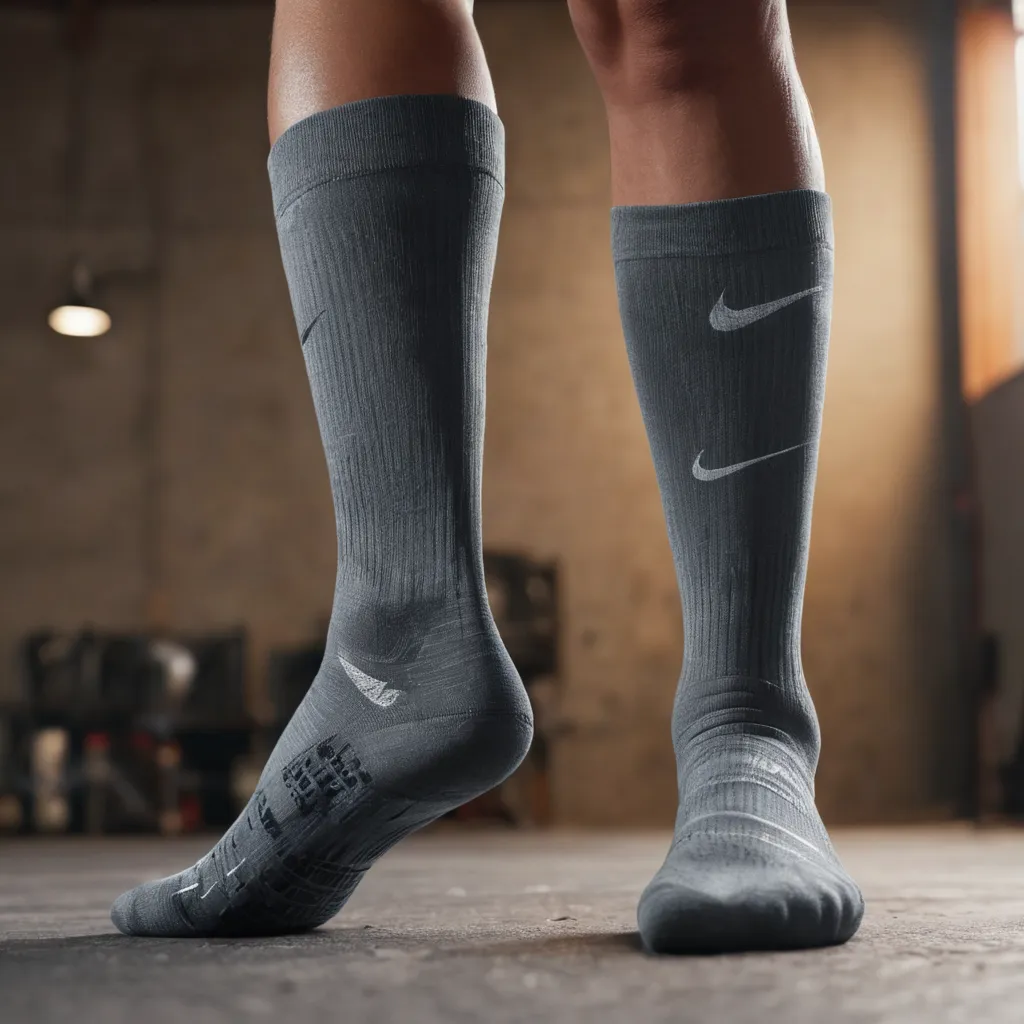 grey nike crew socks